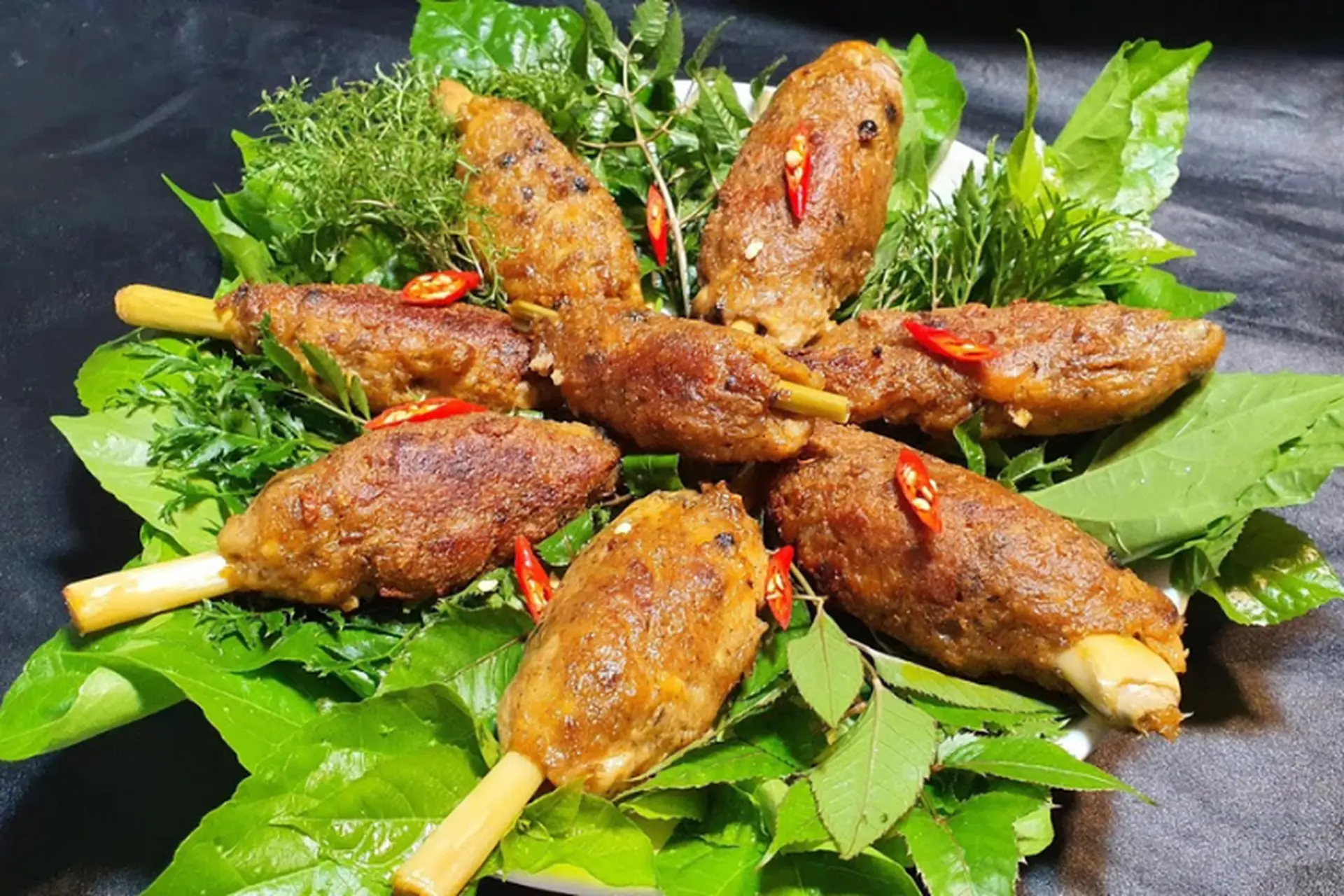 Bò lụi xả nướng bbq