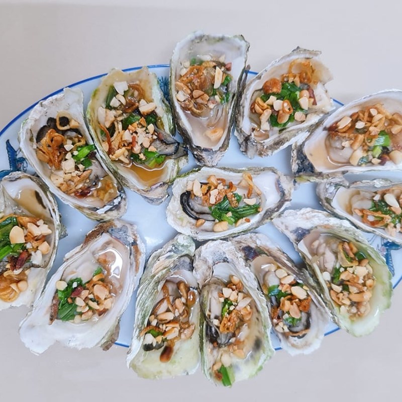 Hàu nướng mở hành