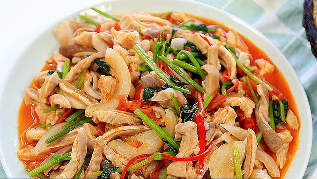 Bao tử xào cải chưa